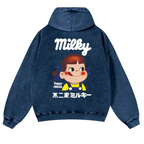 Fujiya Vintage Washed Cotton Back Art Hoodie