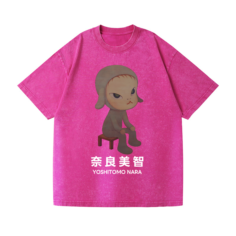 Yoshitomo Nara Vintage Wash Japanese Design T-Shirt