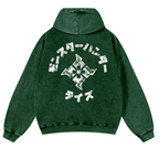Monster Hunter Rise Vintage Washed Cotton Back Art Hoodie