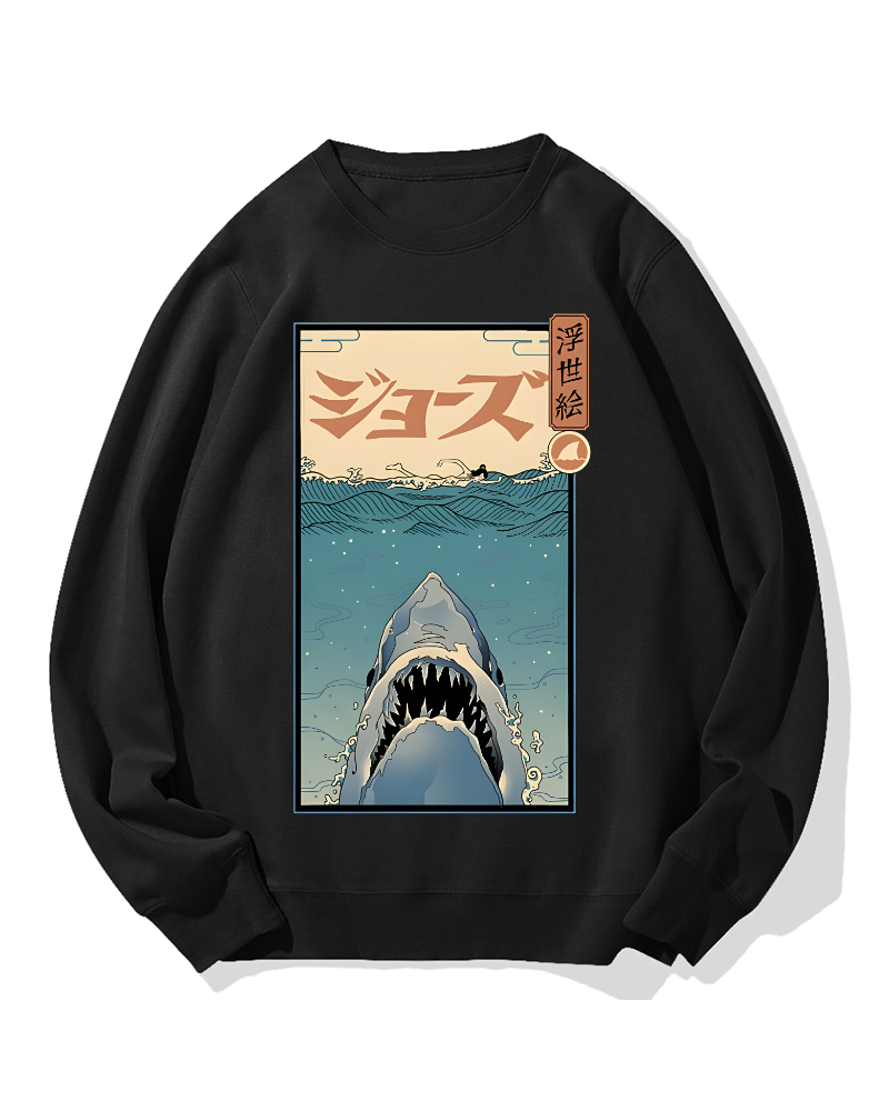 Uyiko-e Shark Cotton Sweatshirt