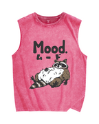 Mood Raccoon Vintage Distressed Washed Tank Top