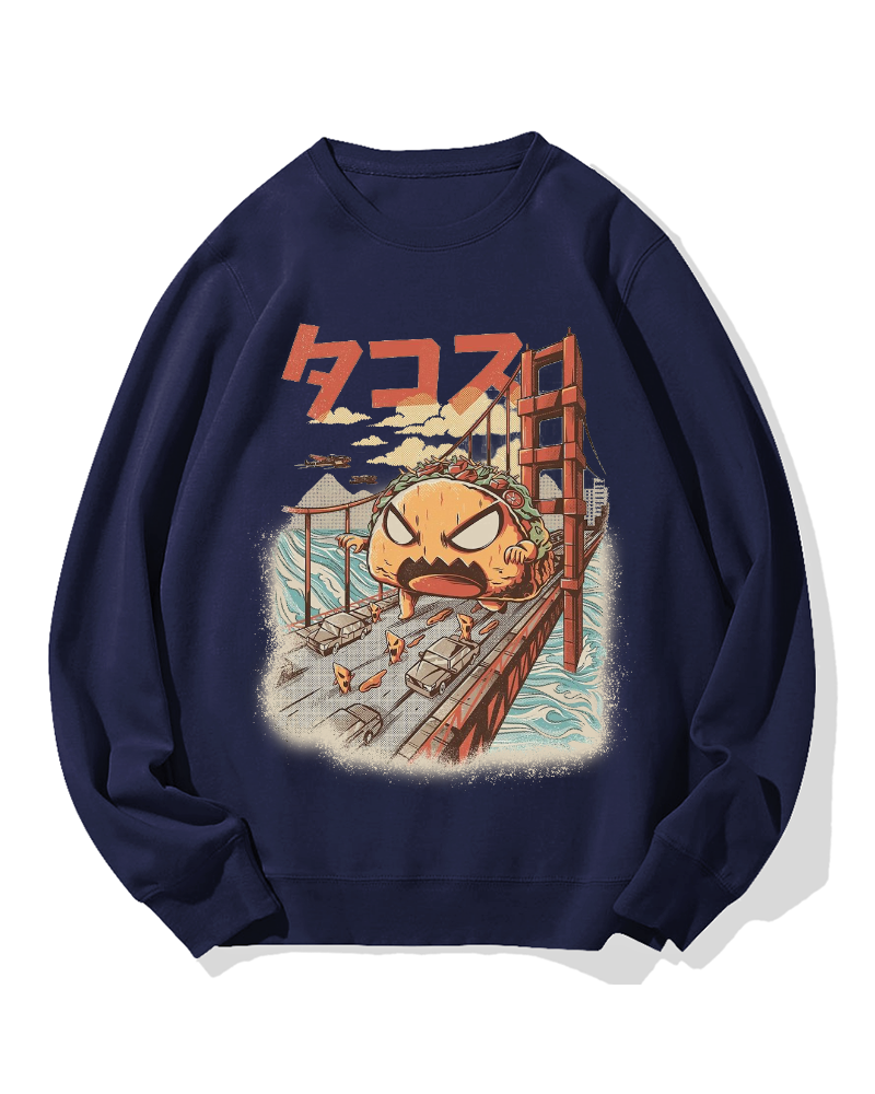 Taco Monster Cotton Sweatshirt