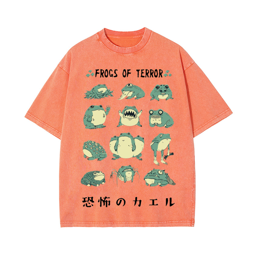 Frog Vintage Wash Japanese Design T-Shirt
