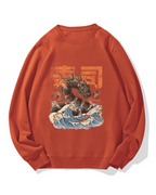 Sushi Dragon Monster Cotton Sweatshirt