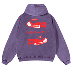 People Vintage Washed Cotton Back Art Hoodie