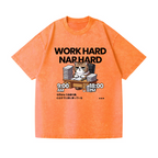 Cat Vintage Wash Japanese Design T-Shirt