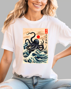 King Octopus Japanese Cotton casual T-shirt