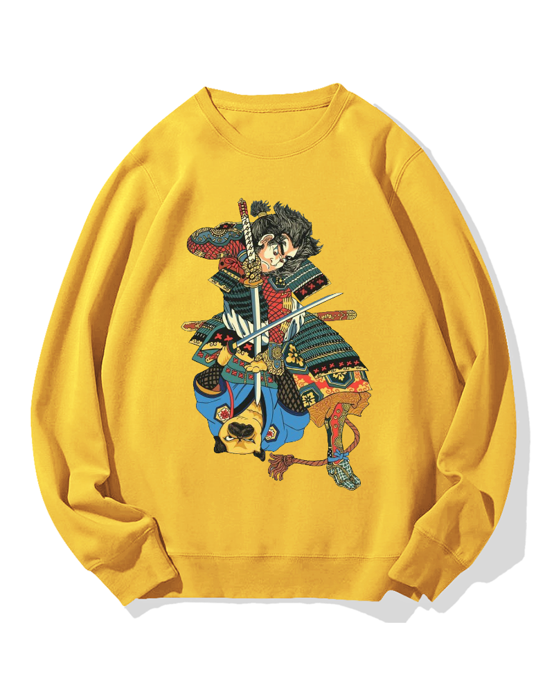 Dog vs Samurai Cotton Sweatshirt