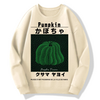 Japanese Green Punpkin Geek Cotton Sweatshirt