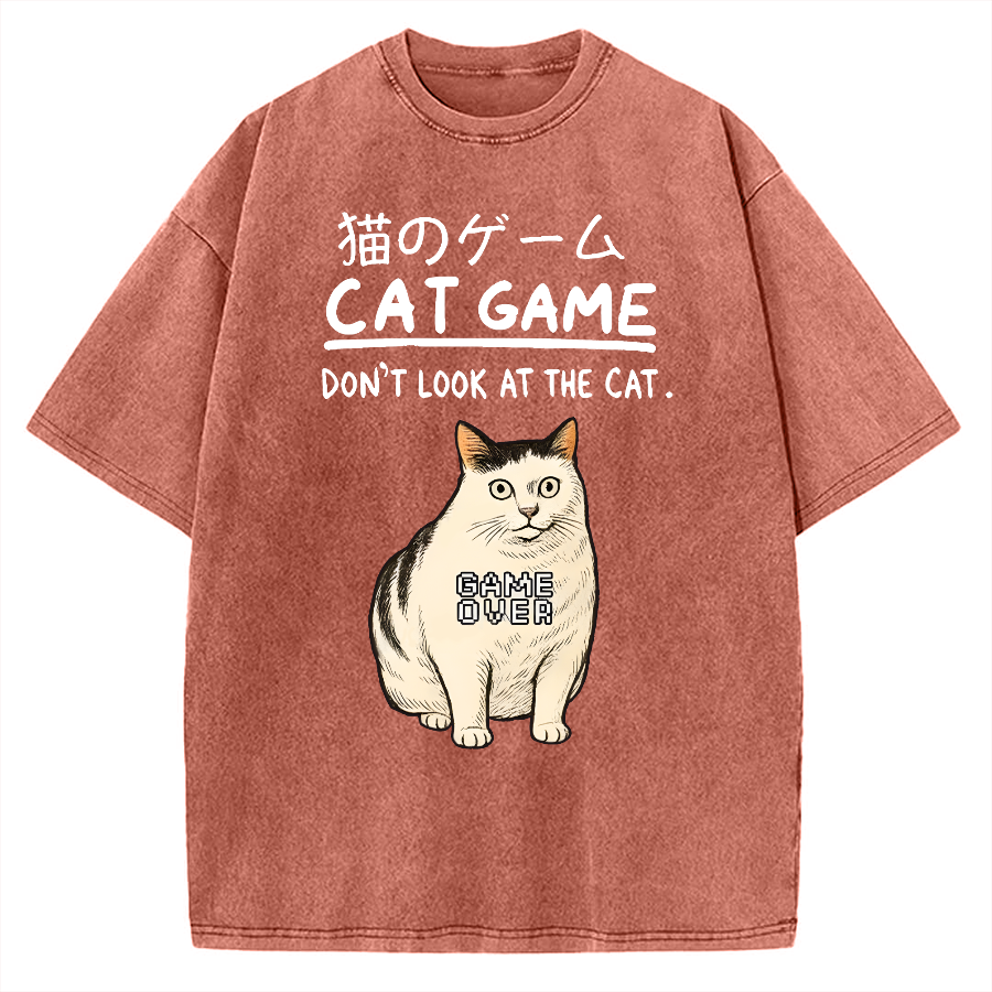 Don't Watch The Cat Vintage Washed T-shirt