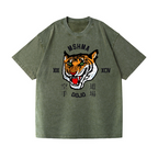 Mshma Dojo Tiger Vintage Wash Japanese Design T-Shirt