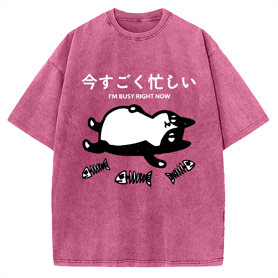 I'm Busy Right Now Vintage Washed T-shirt
