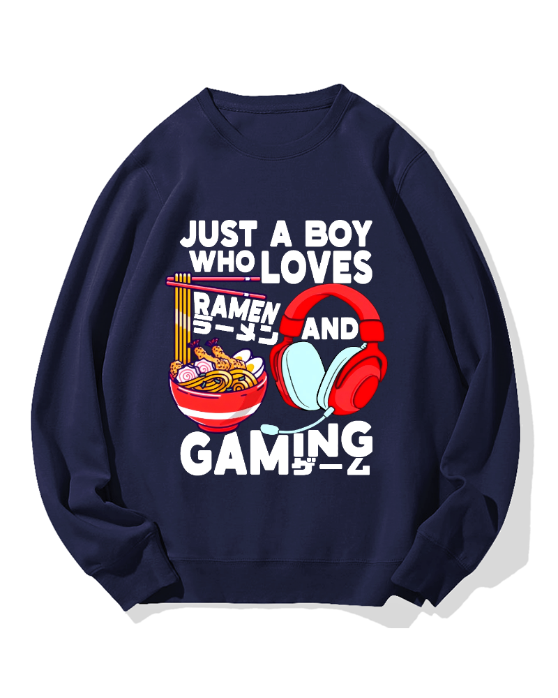 Ramen & Games Cotton Sweatshirt