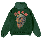 Skull Vintage Washed Cotton Back Art Hoodie