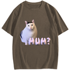 Huh Meme Cat Cotton casual T-shirt