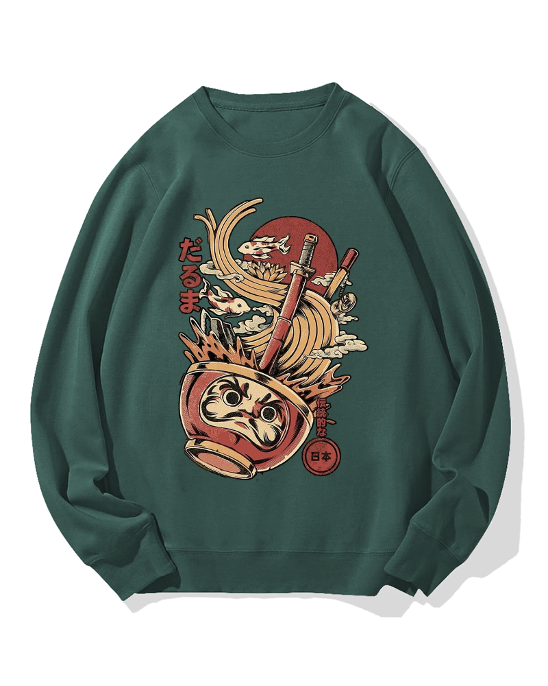 Traditional Daruma Ramen Cotton Sweatshirt