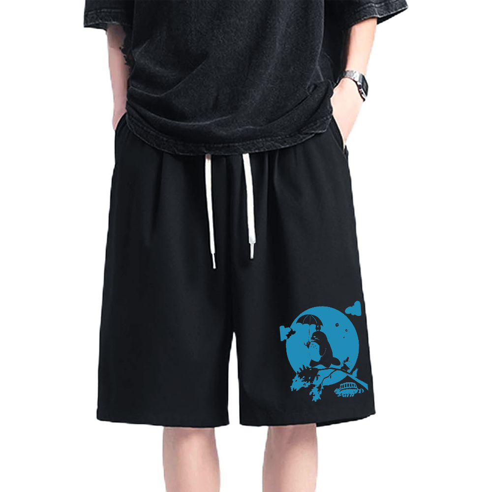 Cat Bus Cotton Casual Shorts