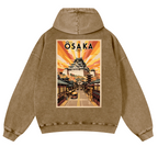 Osaka Vintage Washed Cotton Back Art Hoodie