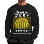 Japanese Yellow Punpkin Geek Cotton Sweatshirt