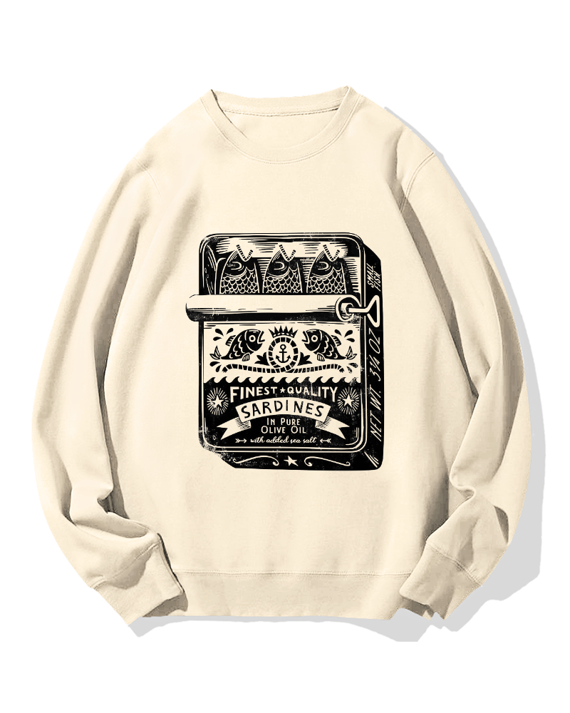 Canned Fish Cotton Sweatshirt