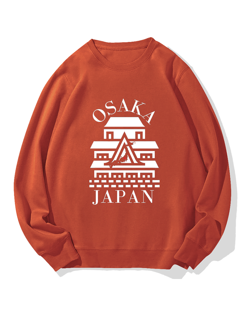 Osaka Castle and Japan Cotton Sweatshirt