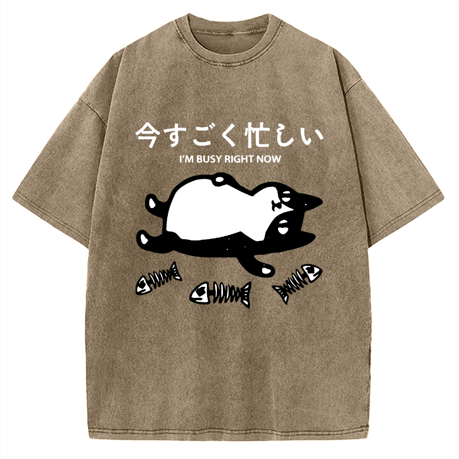 I'm Busy Right Now Vintage Washed T-shirt