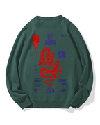 Japanese Dragon Cotton Sweatshirt
