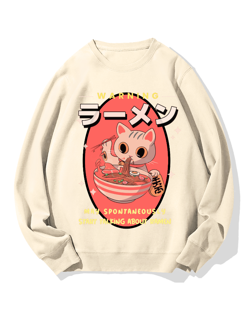 Ramen Cat Cotton Sweatshirt
