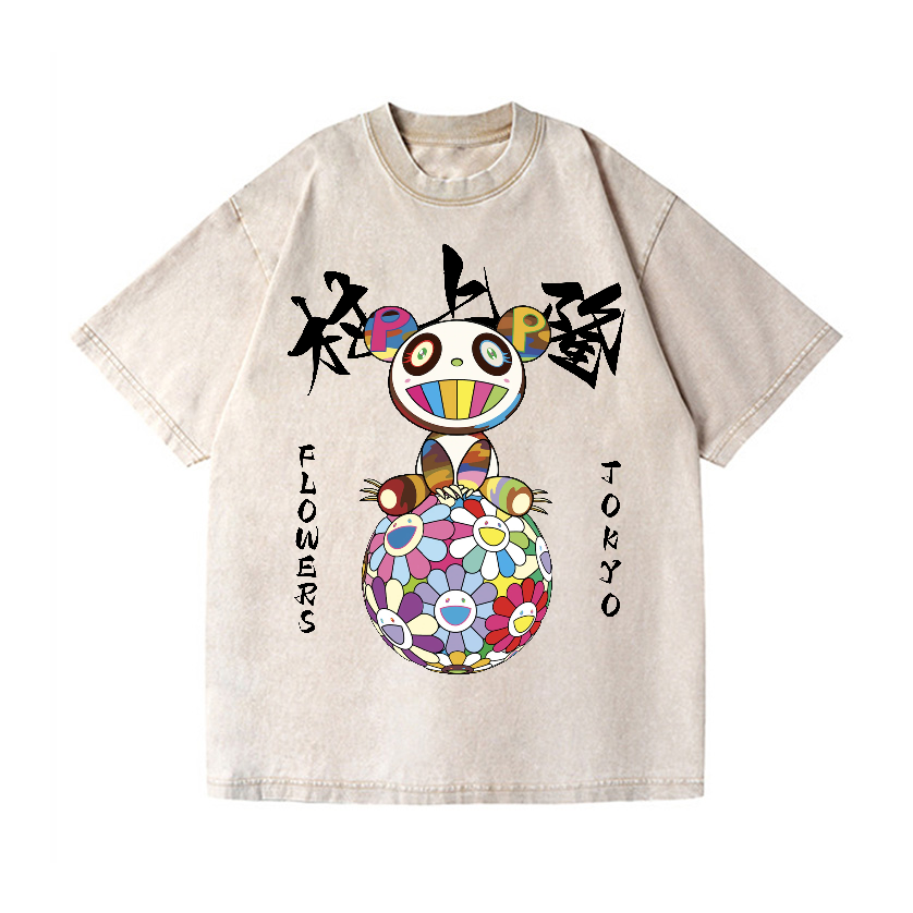 Japan Panda Vintage Wash Japanese Design T-Shirt