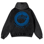 Pufferfish Vintage Washed Cotton Back Art Hoodie