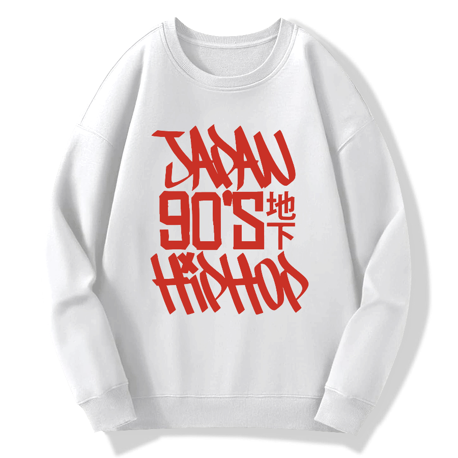 Japan 90s Hiphop Cotton Pullover Sweatshirt