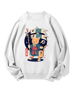 Japanese Cat Cotton Sweatshirt