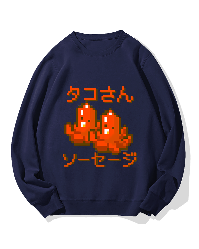 Octopus Sausages Cotton Sweatshirt